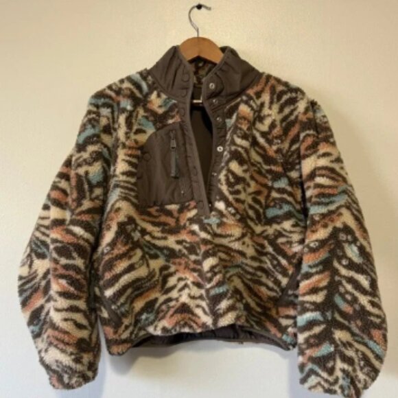Free People Rocky Ridge Jacket/ Desert Combo Size small Quarter button - Picture 1 of 5
